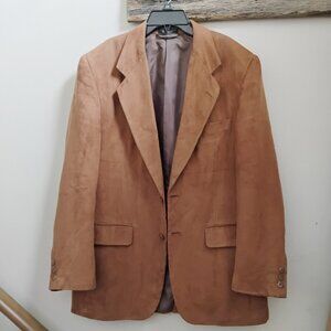 Bert Pulitzer Men’s Tan Suede Blazer Jacket Size 44R